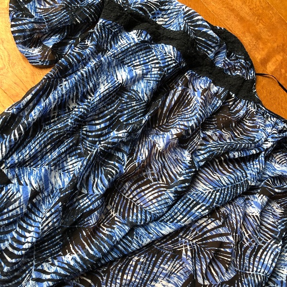 SOLD Express Tropical Print Blue Kimono Size Small - Picture 5 of 5